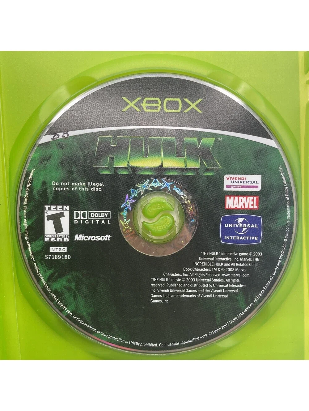 Hulk (Microsoft Xbox, 2003) Game With Case! Tested And Working!